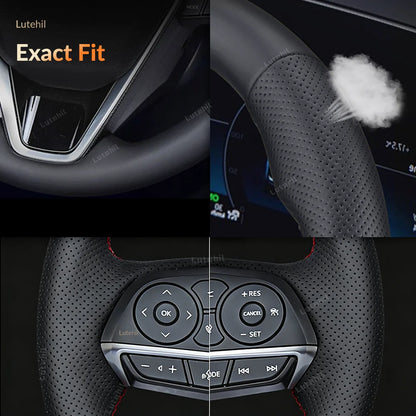 For Seat Ibiza 2004 2005 2006 Custom Car Steering Wheel Braid Cover Hand Sewing DIY Artificial leather Suede Car Accessories by PDG ibma