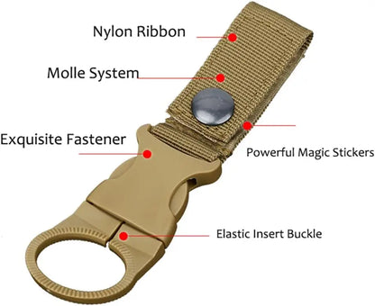 1/2/5pcs Hanging Bottle Buckle Clip Carabiner Portable Water Bottle Holder Clip Belt Backpack Hanger for Outdoor Camp Hiking