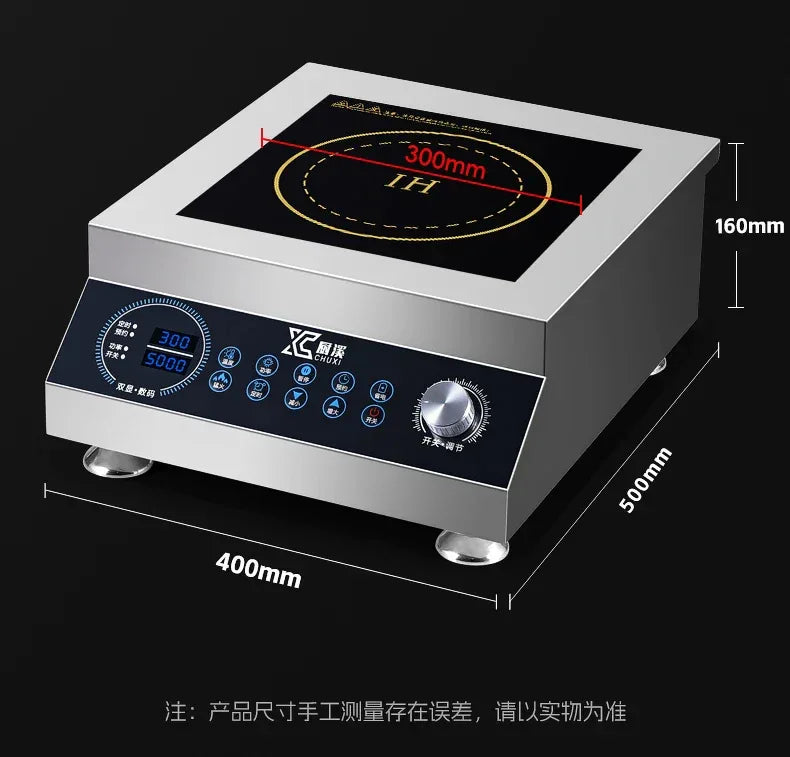 Commercial induction cooker 5000w flat concave surface high power wok canteen restaurant boiling water hot stove