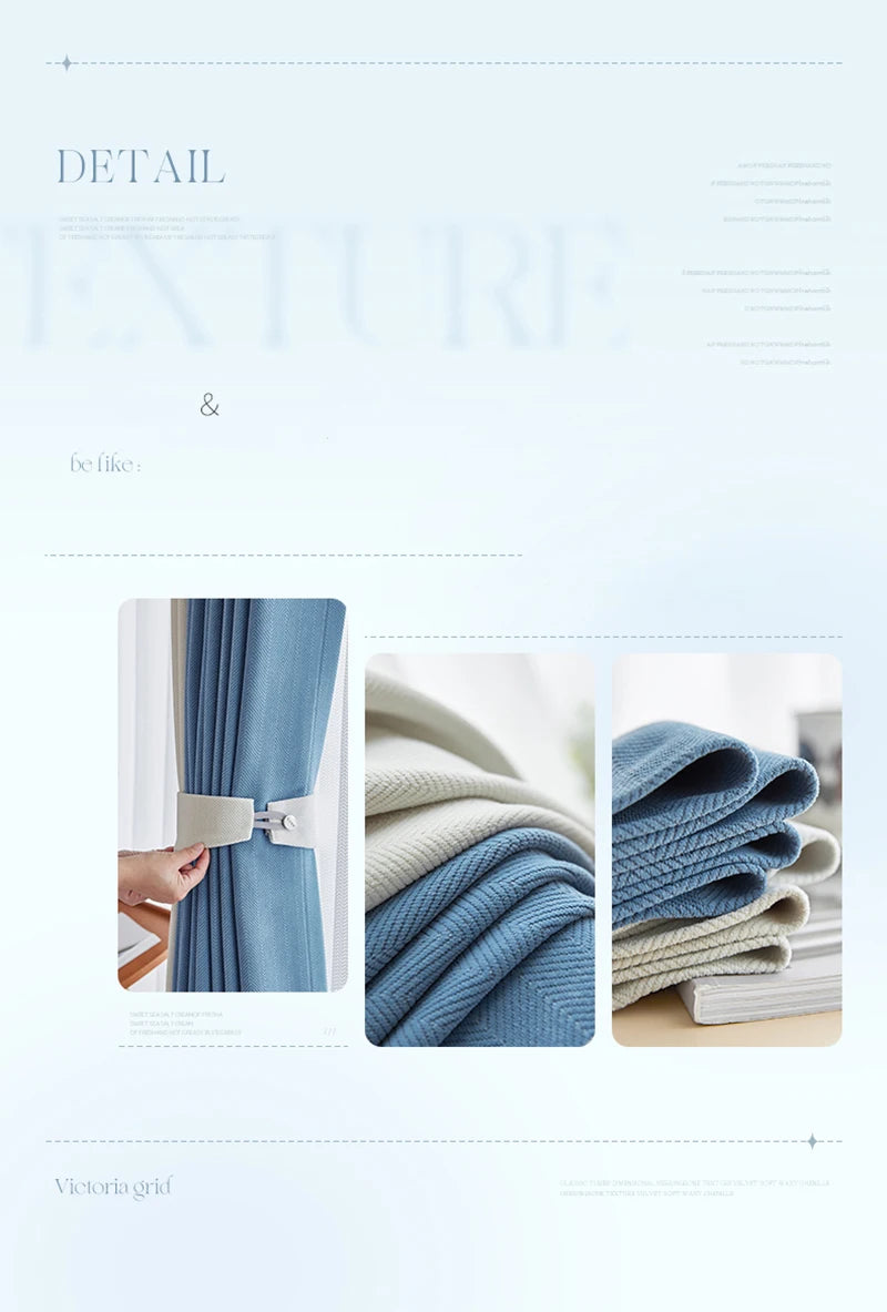 Modern Simple Blackout Curtain Luxury Living Room Drape Room Balcony Floor-to-ceiling Windows Curtains Bedroom Soundproof Drapes