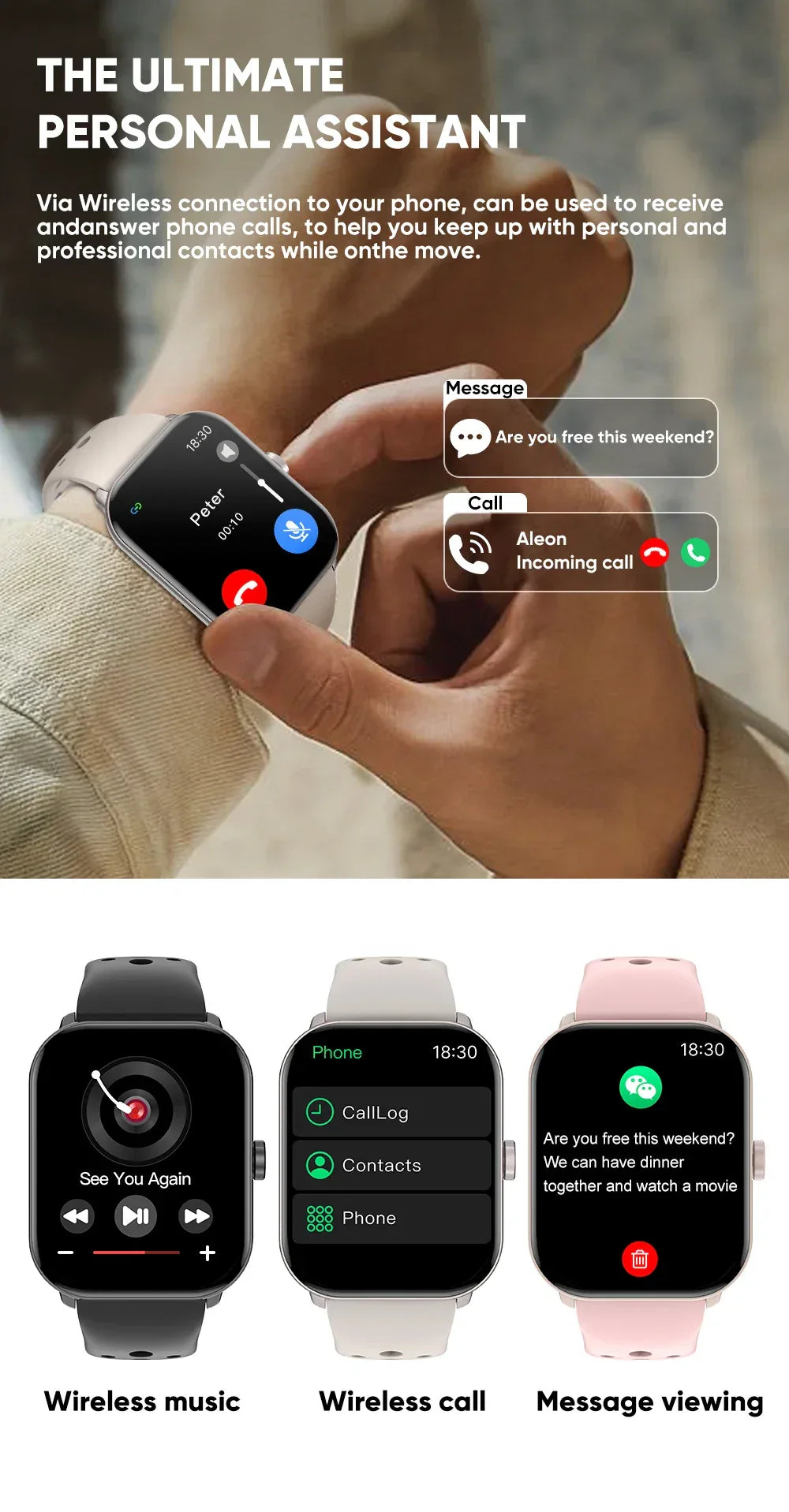 Global Upgrade Version Watch 5 HD AMOLED Display Screen Heart Rate Bluetooth Call GPS Track Waterproof Sports Men Smart Watch