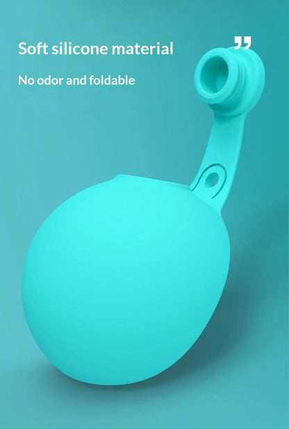 Lovewithstyle Dog Portable Water Bottle 304 Stainless Steel Ball Shaped Refillable Foldable Hook Outdoor Walking Hiking For Pet