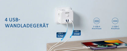 LENCENT USB Sockets dice Without Cable socket EU Socket Adapter Multiple socket EU Outlet Extender