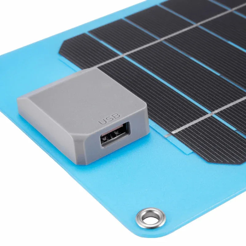 Solar Panel 20W-100W USB Type-C Waterproof Outdoor Hiking Camping Portable Battery Mobile Phone Charging Bank Charging Panel 5V