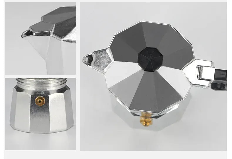 150 300 600 Aluminum Moka Pot with Electric Burner Stove Top Coffee Maker Espresso Percolator Mocha Kettle Heater Home Household