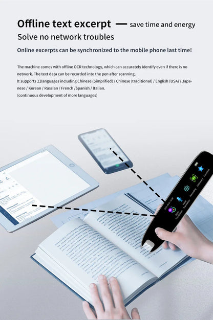 International version of scanning and translation pen, offline learning  wifi scanning and translation pen multi-language