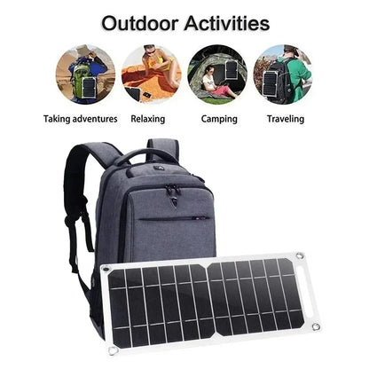 Portable 25-35W Solar Panel. Waterproof, for outdoor hiking/camping. USB mobile phone charging bank & battery charger.