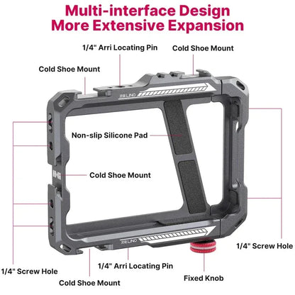 Ulanzi Lino Cage for iPhone 16 15 14 13 X XR XS Max Mini/Pro/Pro Max Smartphone Handle Grip Phone Smartphone Vlog Video