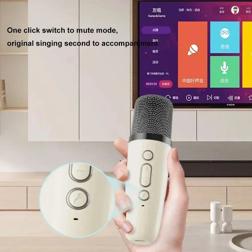 Karaoke Wireless Portable Bluetooth Speaker With Microphone Machine Mini Lamp Caixa De Som Sound Box Music Small Blootooth Mp3
