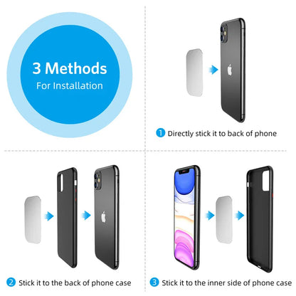 5/10Pcs Metal Plate For Magnetic Car Phone Holder Universal Iron Sheet Sticker Stand Strong Adhesive Magnet phone Holder Mount