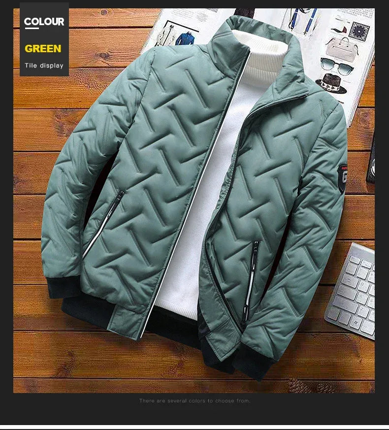 Men Bomber Jacket Casual Autumn Winter Jacket Thicken Men Fashion Clothing 2022 Streetwear Cotton Padded Jacket Slim Fit Coat