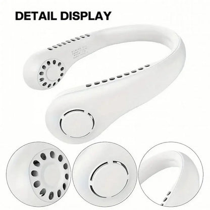 Fan Long Battery Neck Portable No Bladeless Hanging Neck Rechargeable Air Cooler 3 Speed Mini Summer Sport Fan 1200mAh
