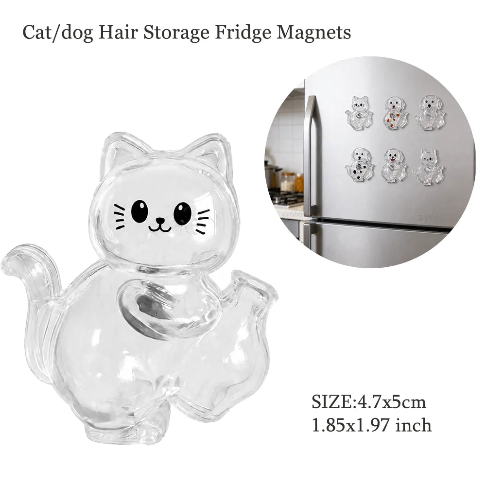 Adorable Dog Hair Storage Pendant Transparent Lovely Pet Hair Storage Box Keychain Handmade DIY Pet Souvenirs for Pet Lovers