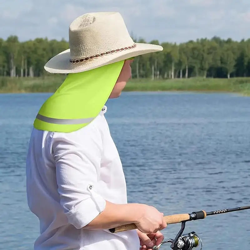 1PC Cooling Cap Elastic Sun Shade Hat Neck Shield Wide Brim Hat UV Protection Neck Protector to Cover Neck for Fishing Riding