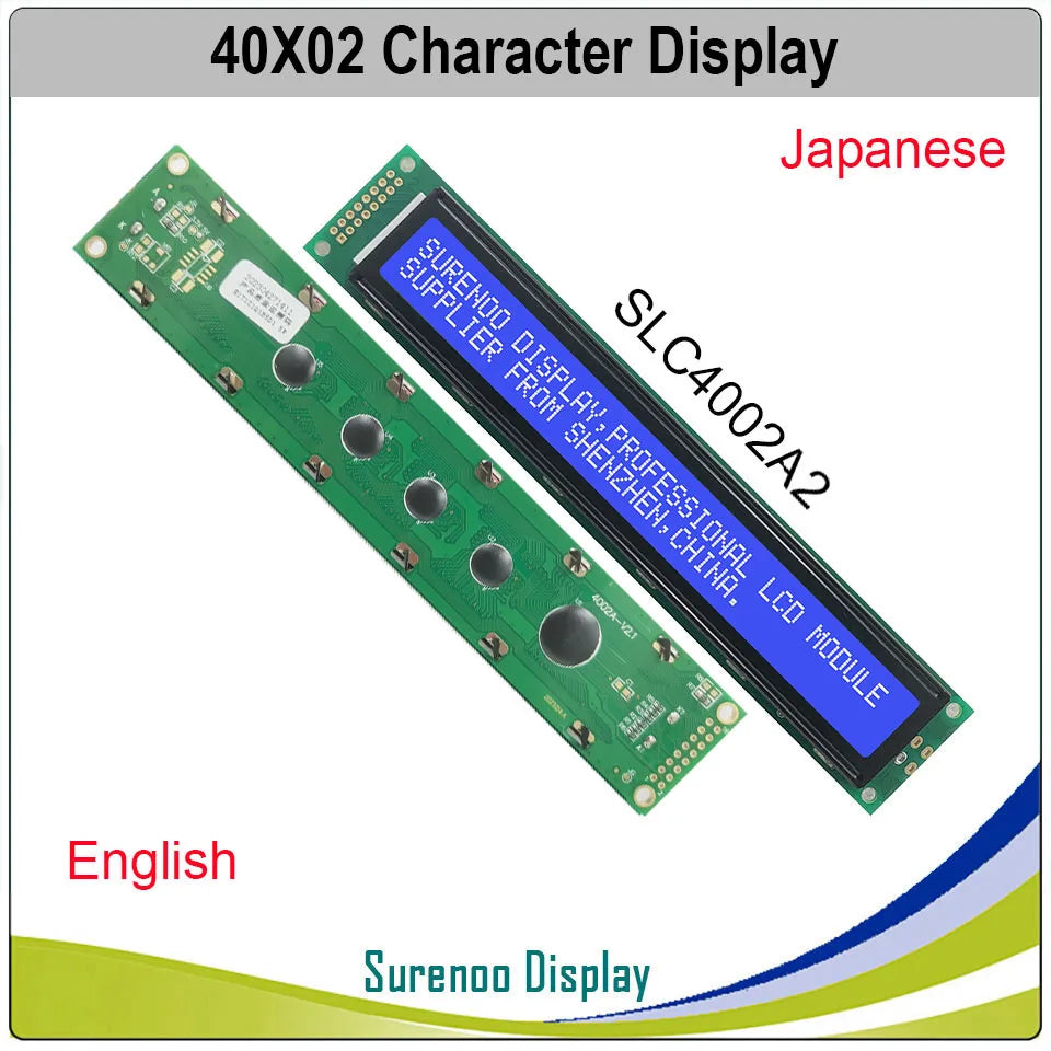 402 40X2 4002 Russian Japanese English Character LCD Module Display Screen LCM Yellow Green Blue with LED Backlight