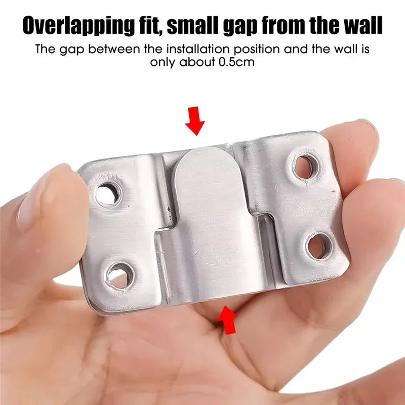 10PCS Universal Mounting Hooks Heavy Duty Wall Hanger Bracket for Pictures Frames Furniture Home Decor Storage