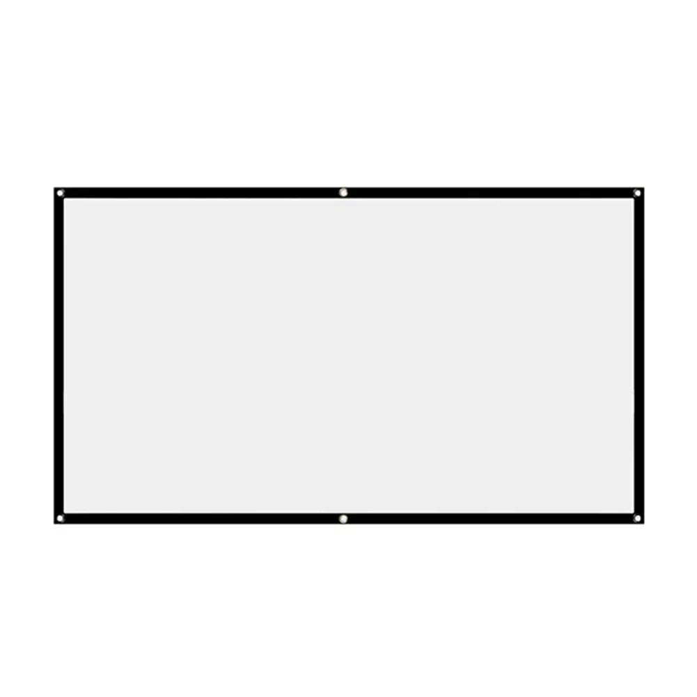 16:9 Simple Projector Curtain 60/72/84/100/120/150 inch Portable HD Display Screen Home Cinema Theater Movie Home Outdoor Office