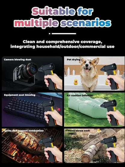 High-Speed Turbo Electric Portable Cooler Air  160000 RPM Rechargeable Powerful Violent Dust Blower Brushless Motor