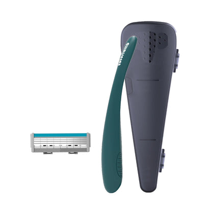Colorlamb Whale Shape Women Razor with 5 Layer Skincare Soap Blades for Shaving Body Hair Removal Tool Safe Cleaning Shaver