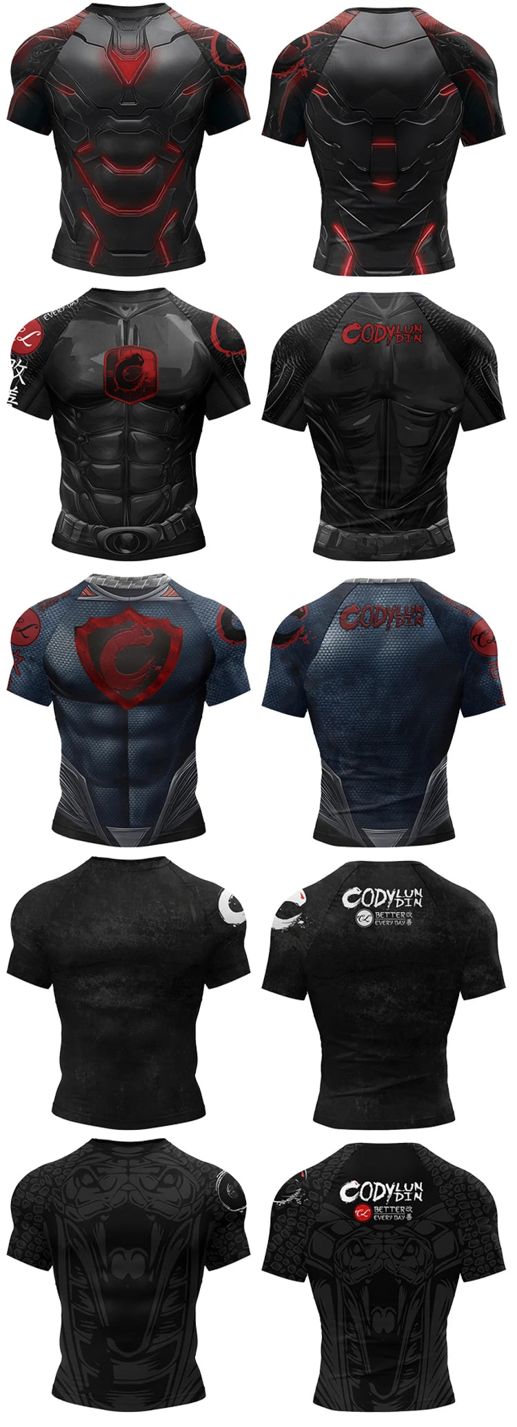 Hot Sell 3Digital Printed MMA BJJ Rash Guard Compression Shirt for Grappling Wrestling Daily MMA BJJ No-Gi Fitness Tee Shirts