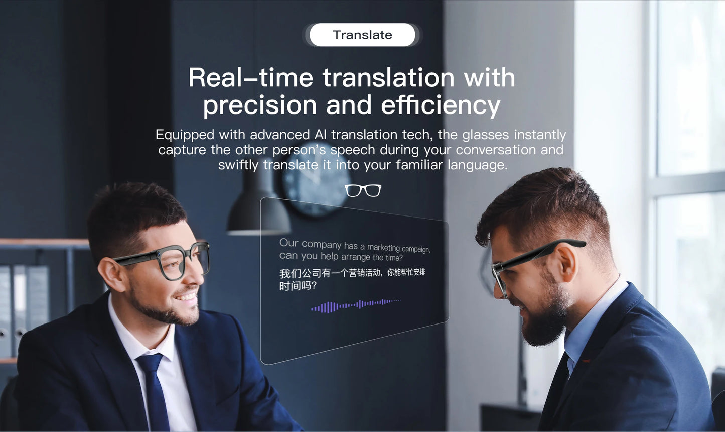 2026 4K 8MP Smart Glasses Men HD Camera 150+Language Translation ChatGPT WIFI Video Recording Bluetooth CallAudio Glasses Women