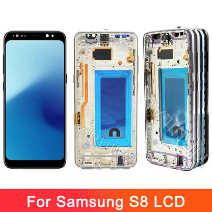 TFT Screen For Samsung Galaxy S8 LCD With Frame G950F G950U Touch Screen Repairment Parts Assembly Display Without Fingerprints