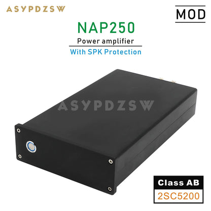 NAP250 MOD 2SC5200 MINI Stereo Power amplifier Base on UK NAIM circuit With SPK protection 80W+80W 8R