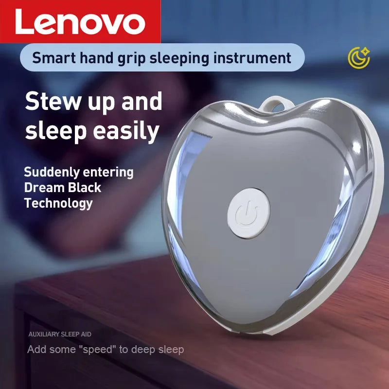 Lenovo Mini Smart Sleep Speaker Quickly Fall Asleep with This Handheld Microcurrent Low-Frequency Pulse Deep Sleep Aid Silver
