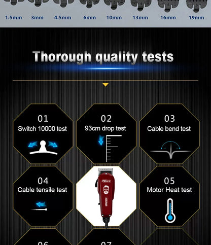 Adjustable Professional Corded Hair Clipper  Hair Trimmer For Men 10W Electric Powerful Barber Shop Haircut Machine Tapering