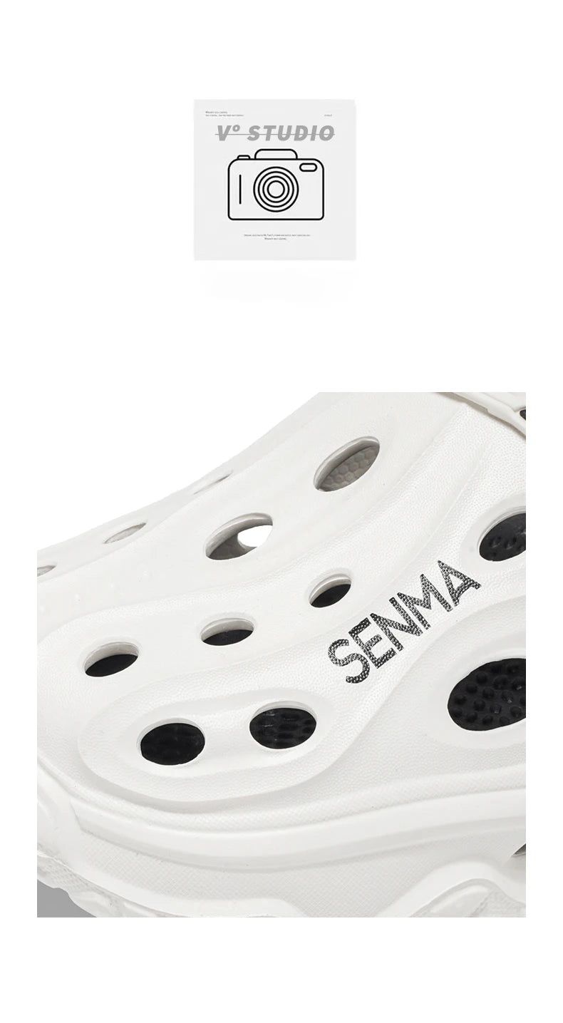 SENMA Summer Men's Thick Bottom Sandals Casual Non-Slip Beach Shoes Comfortable High Elastic EVA Material Men Shoes for Driving