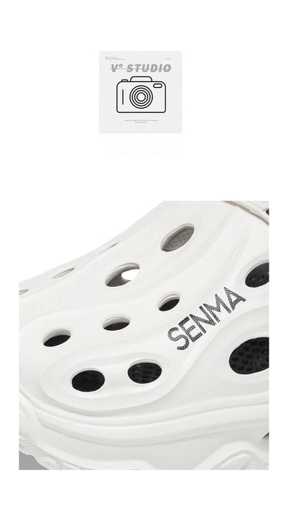 SENMA Summer Men's Thick Bottom Sandals Casual Non-Slip Beach Shoes Comfortable High Elastic EVA Material Men Shoes for Driving