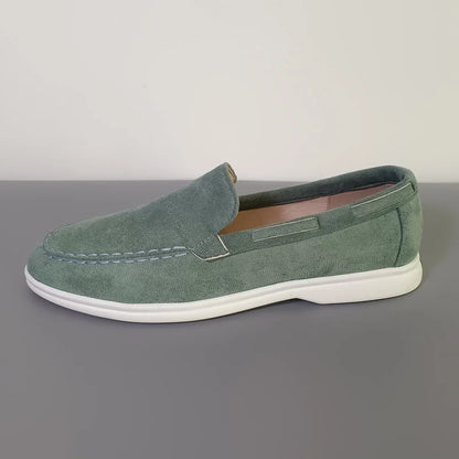 Fashion Classic Suede Leather Loafers Men Casual Shoes Luxury Brand Mens Breathable Slip on Driving Shoes Moccasins