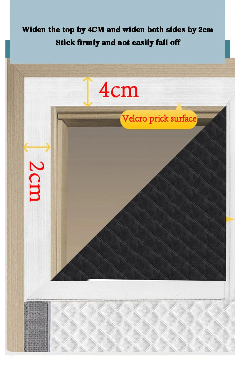 Gray magnetic cotton door curtain, thickened, warm, windproof, partition curtain, soundproof, cold proof, blackout curtain