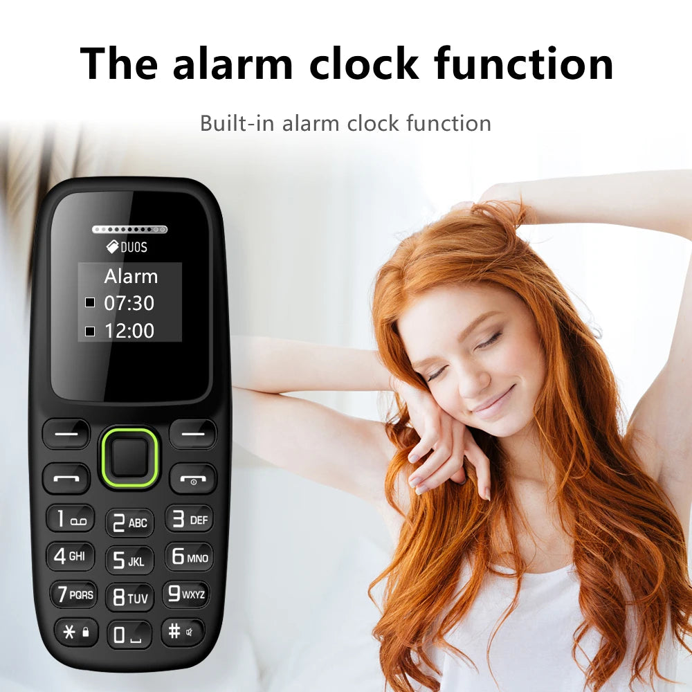 Button Mini Mobile Phone Bluetooth Earphone Dual SIM Cards Low Radiation Pocket Telephone Recording Alarm Backup Phone for Sport