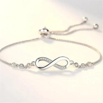 New fine Silver Color pretty Crystal Bracelets for Women Fashion Jewelry Party Wedding Accessories Valentine's Day Gifts