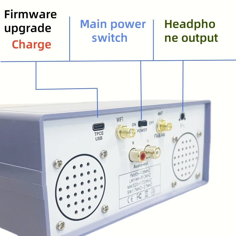 1Set Latest TEF6686 FM SW/MW/LW Full Band Radio RDS + Battery Speaker Charger Antenna FM AM Radio FM AM Radio