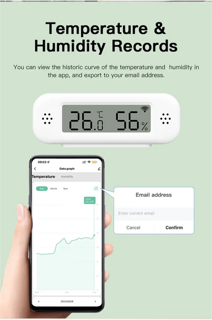 Tuya WiFi Zigbee 3.0 Temperature Humidity Sensor Hygrometer Thermometer App Remote Monitor Work With Yandex Alexa SmartLife