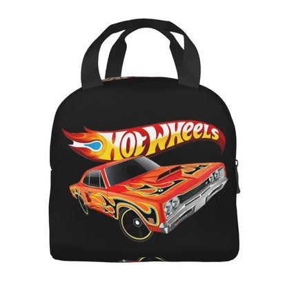 Custom Hot Wheels For Fans Thermal Insulated Lunch Bag Cartoon Sport Car Portable Lunch Container Travel Multifunction Food Box