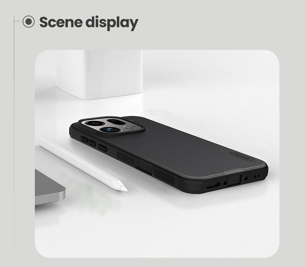 For OPPO Find X9 Pro 5G Nillkin Case Magnetic Super Frosted Pro Magsafe 360 Soft Frame Matte PC TPU Full Back Cover Protection