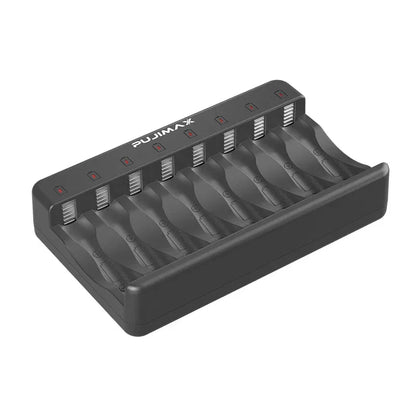 PUJIMAX 8-Slots 1.2V LCD Display Smart Battery Charger For AA/AAA NiMh NiCd  Rechargeable Batteries aa aaa Batteries Charger