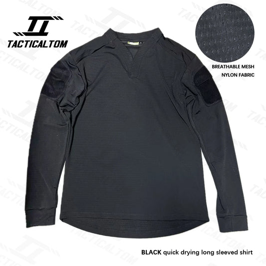 Tactical Tom vs. Quick Drying T-shirt, Long Sleeve Combat Jacket, V-neck Soft and Comfortable Outdoor Sportswear by PDG ibma
