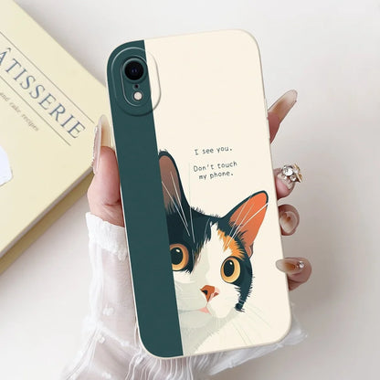 For iPhone X XR XS SE 2020 Case iPhoneX Liquid Soft Silicone Case For iPhone x s XR Back Cover For iphone se 2020 Phone Bumper