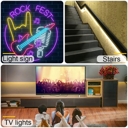 5V USB Neon Lamp Dimmable Waterproof Flexible Tape Touch Sensor LED Neon Sign Light Strip Bedroom Backlight DIY Decor