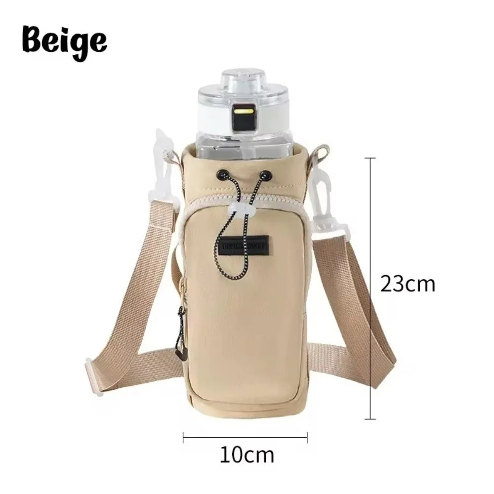 Portable Water Bottle Bag with Adjustable Shoulder Strap Thermal Vacuum Mug Cup Sleeve Cup Insulated Protective Cover