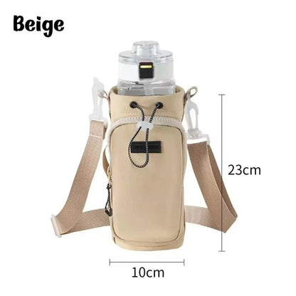Portable Water Bottle Bag with Adjustable Shoulder Strap Thermal Vacuum Mug Cup Sleeve Cup Insulated Protective Cover