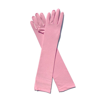 Ladies Mittens Milk Silk Stretch Ladies Gloves Festival Party Group Show Bar Dance Dress Up Gloves 45Cm Long Gloves C013