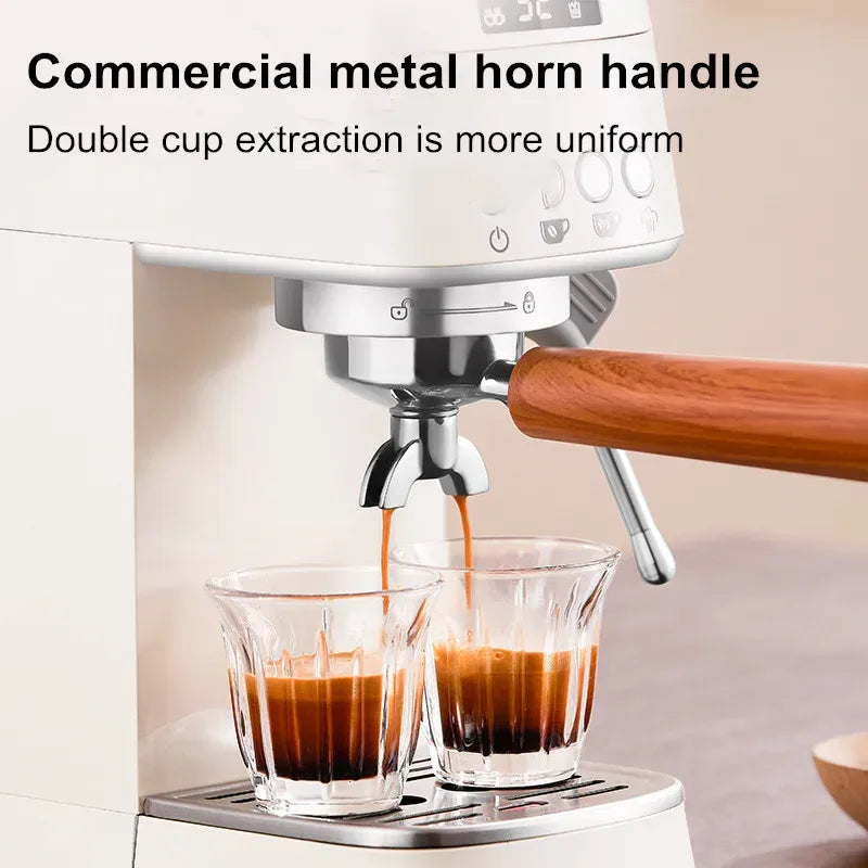 Pro Semi-Automatic Espresso Machine 20Bar Pressure, Compact for Small Kitchens, Built-in Milk Frother, Fast Heating Energy Savi
