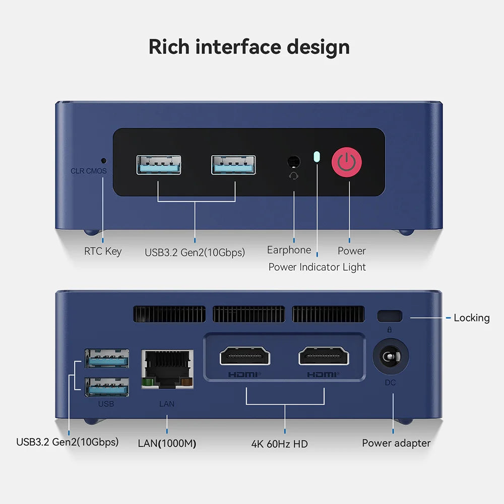 Beelink Mini S13 Intel Twin Lake N150 S12 Pro N100 16G 500G Windows 11 Mini S 11th N5095 DDR4 8GB 128GB Desktop Computer N95