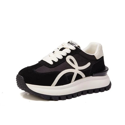 Women Sneakers Genuine Leather Platforms Ladies Casual Sports Shoes Comfy Students Sneakers Summer Popular Size 34-40