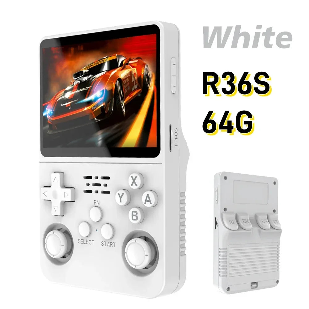 R36S Retro Handheld Video Game Console ARKOS System 3.5 Inch IPS Screen Classic Portable Pocket Video Player 128G Games Boy Gift